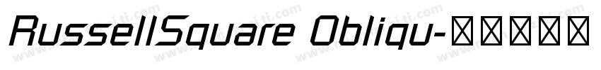 RussellSquare Obliqu字体转换